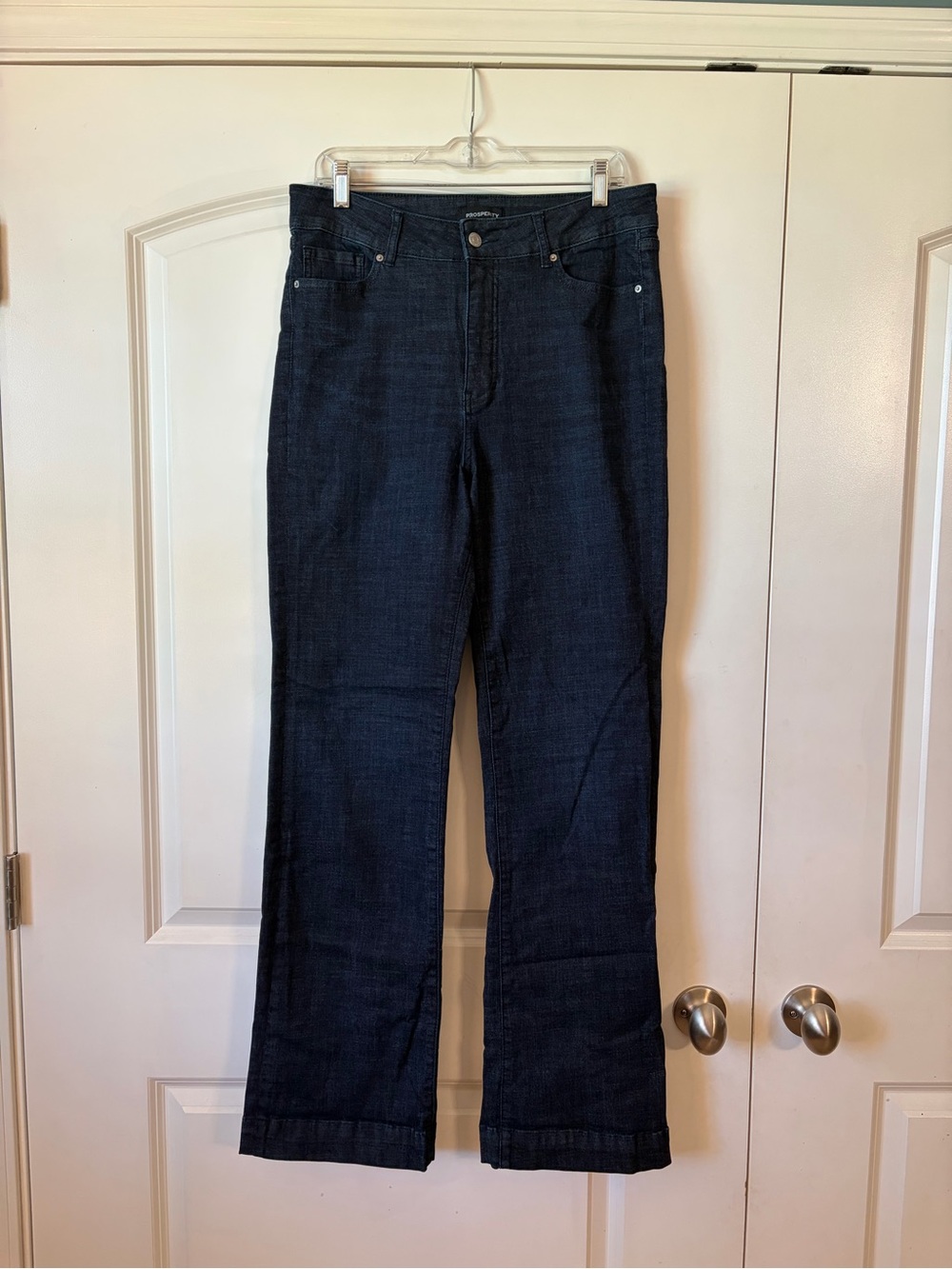 Dark Indigo Women's Flare Jeans - Classic High-Rise Style